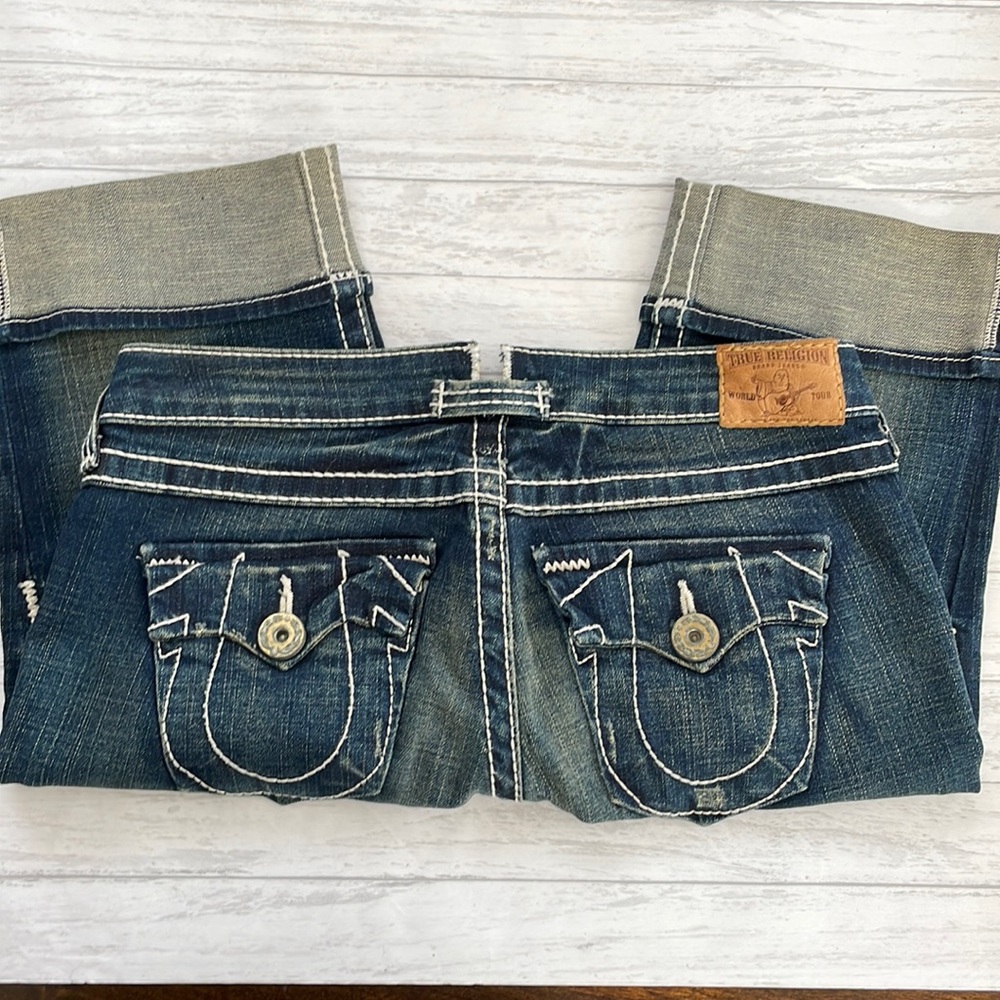 TRUE RELIGION “World Tour” Jean Shorts, Size 29